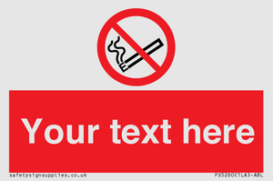 Custom No E-cigarettes / Vaping Sign